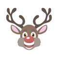 Christmas deer with a red nose